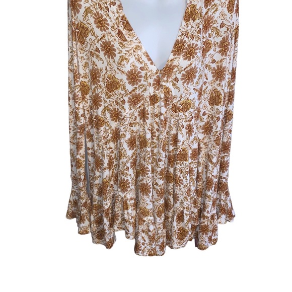 Free People Olivia Floral Bell Sleeves Tunic Top - Picture 6 of 6